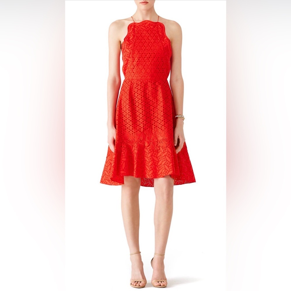 Sachin & Babi Red Waltz Floral Dress